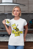 Whimsical Queen Bee Ceramic Mug - Available in 11oz and 15oz Sizes - Bee Lovers&#39; Delight!