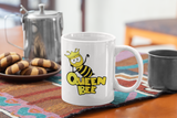 Whimsical Queen Bee Ceramic Mug - Available in 11oz and 15oz Sizes - Bee Lovers&#39; Delight!